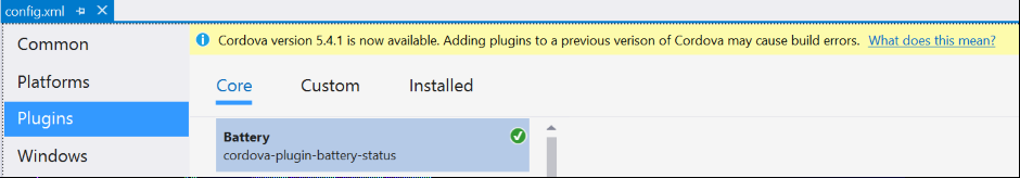 Plugin Warning Bar