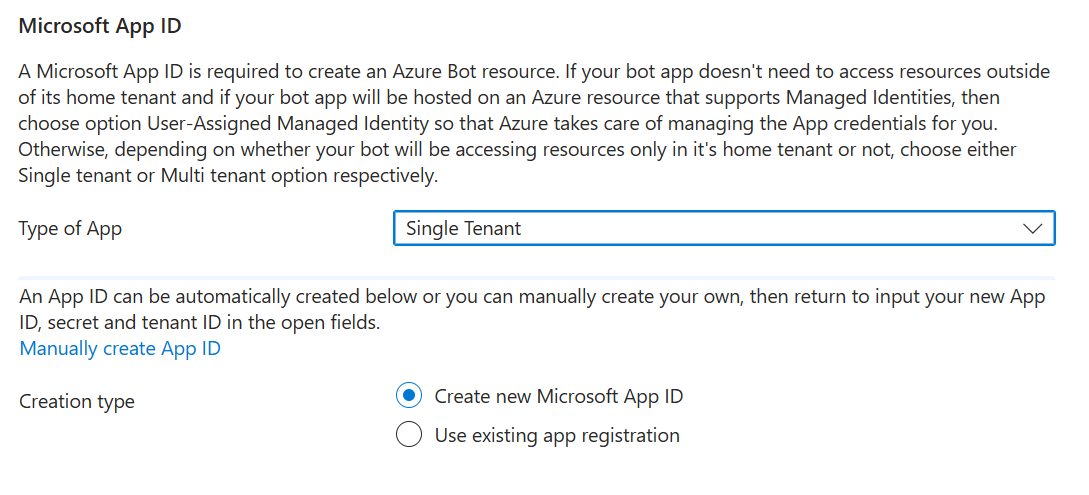 Azure Bot Identity