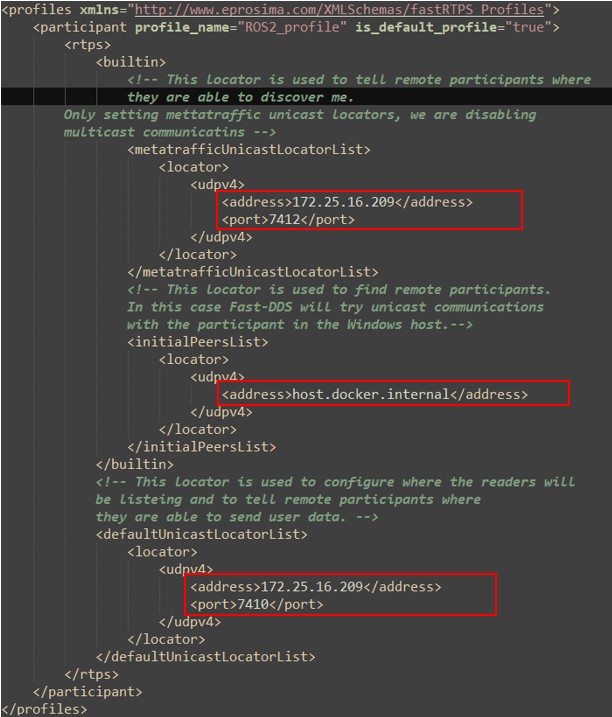 DDS config file for VM