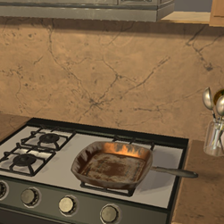 Model confuses reflections for flames