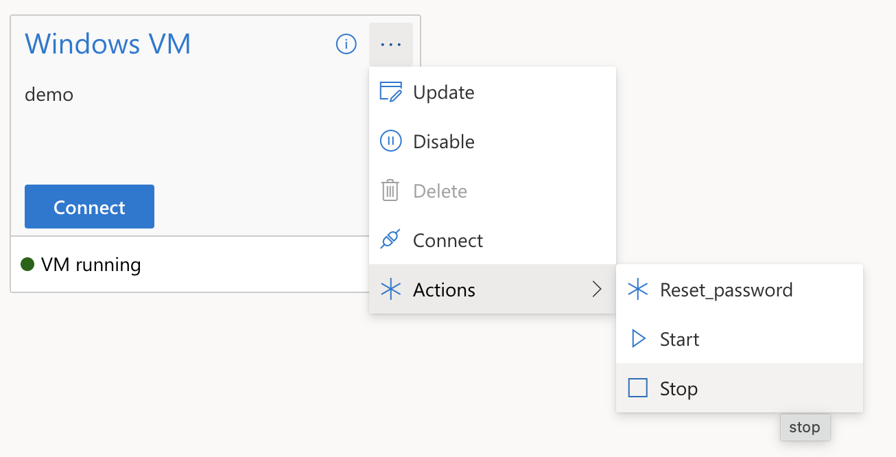 Start and Stop VM