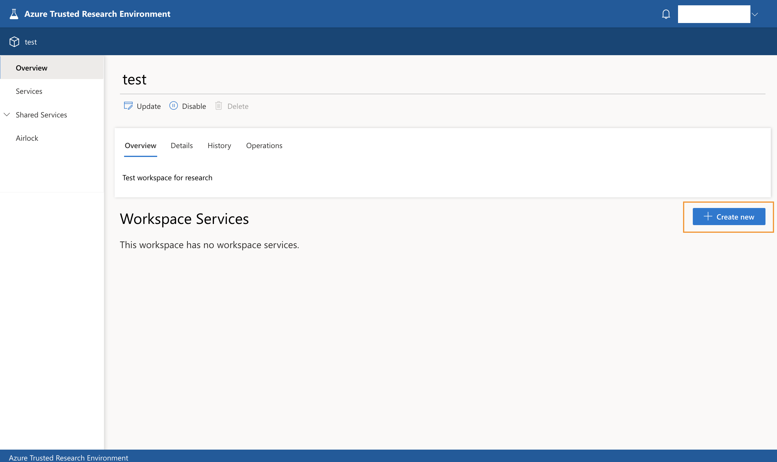 Create Workspace Service