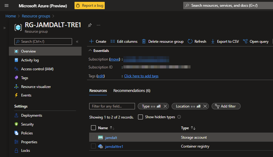 Azure TRE Deployment Example