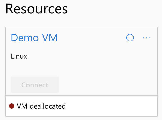 Deallocated VM