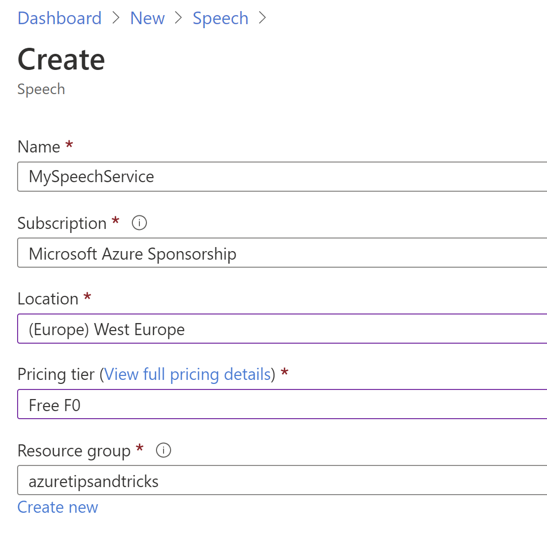 microsoft azure speech to text internal