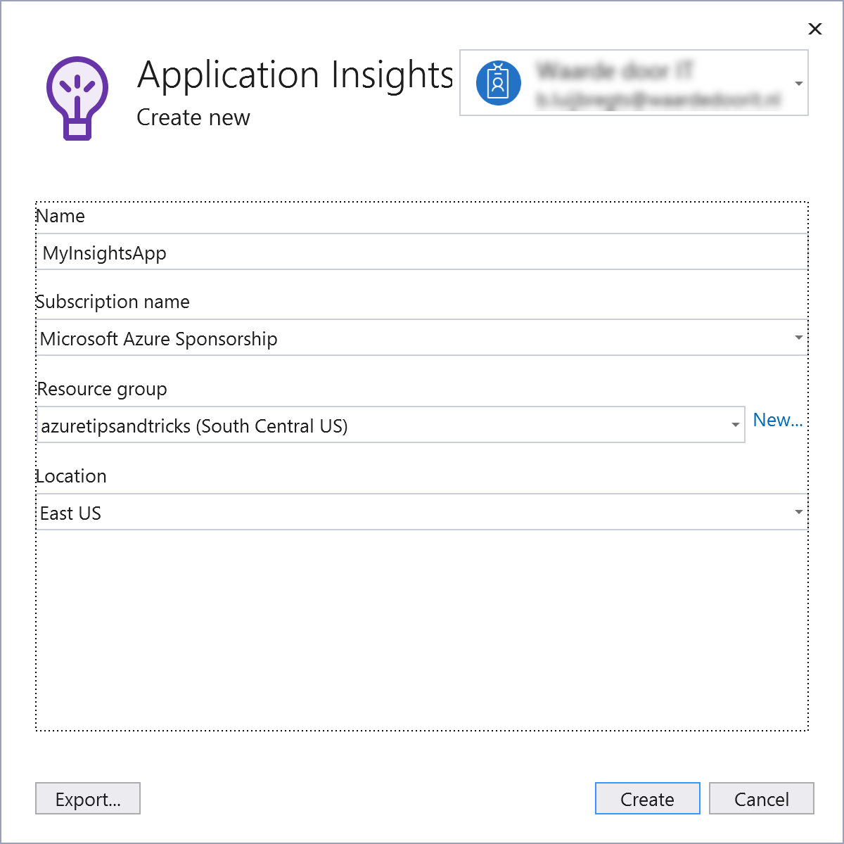 Tip 358 - How to configure Azure Application Insights for a Web App in Visual  Studio | Azure Tips and Tricks