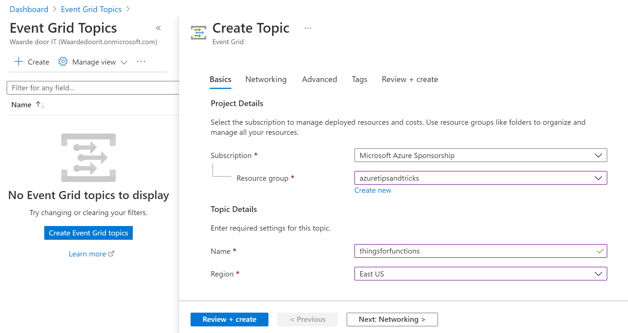 azure event grid topic type