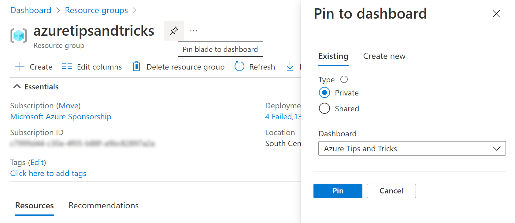 Tip 368 How To Customize Tiles In Your Azure Dashboard Azure Tips And Tricks