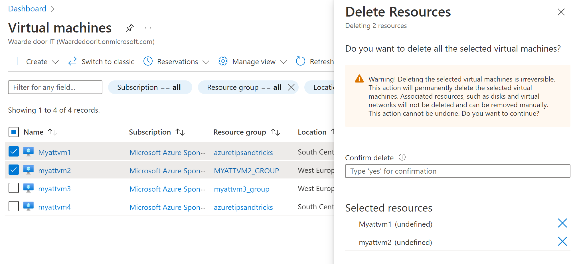 Tip 371 - How to start, restart, stop or delete multiple Azure VMs | Azure  Tips and Tricks