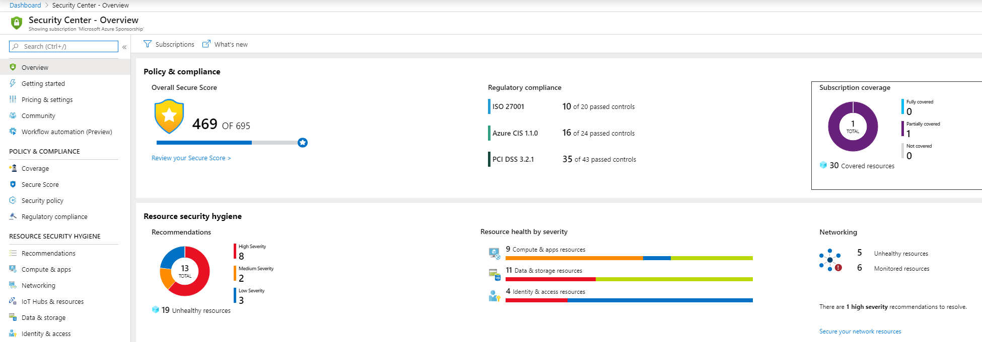 microsoft docs azure security center