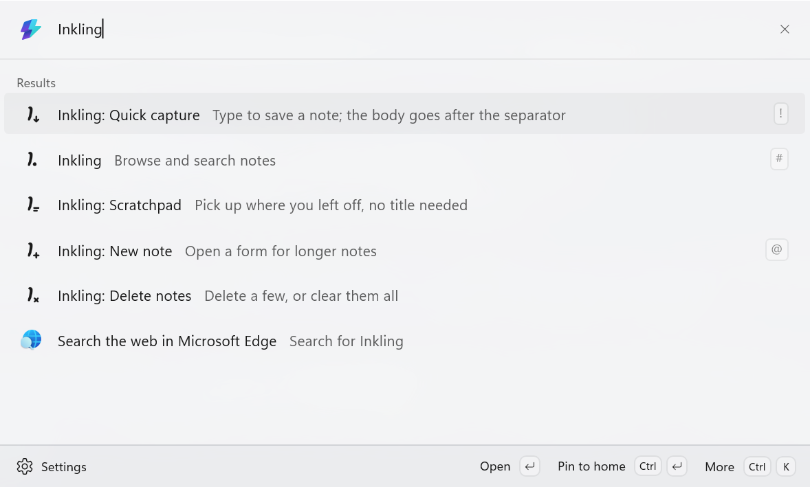 Inkling Notes interface screenshot 1 of 3