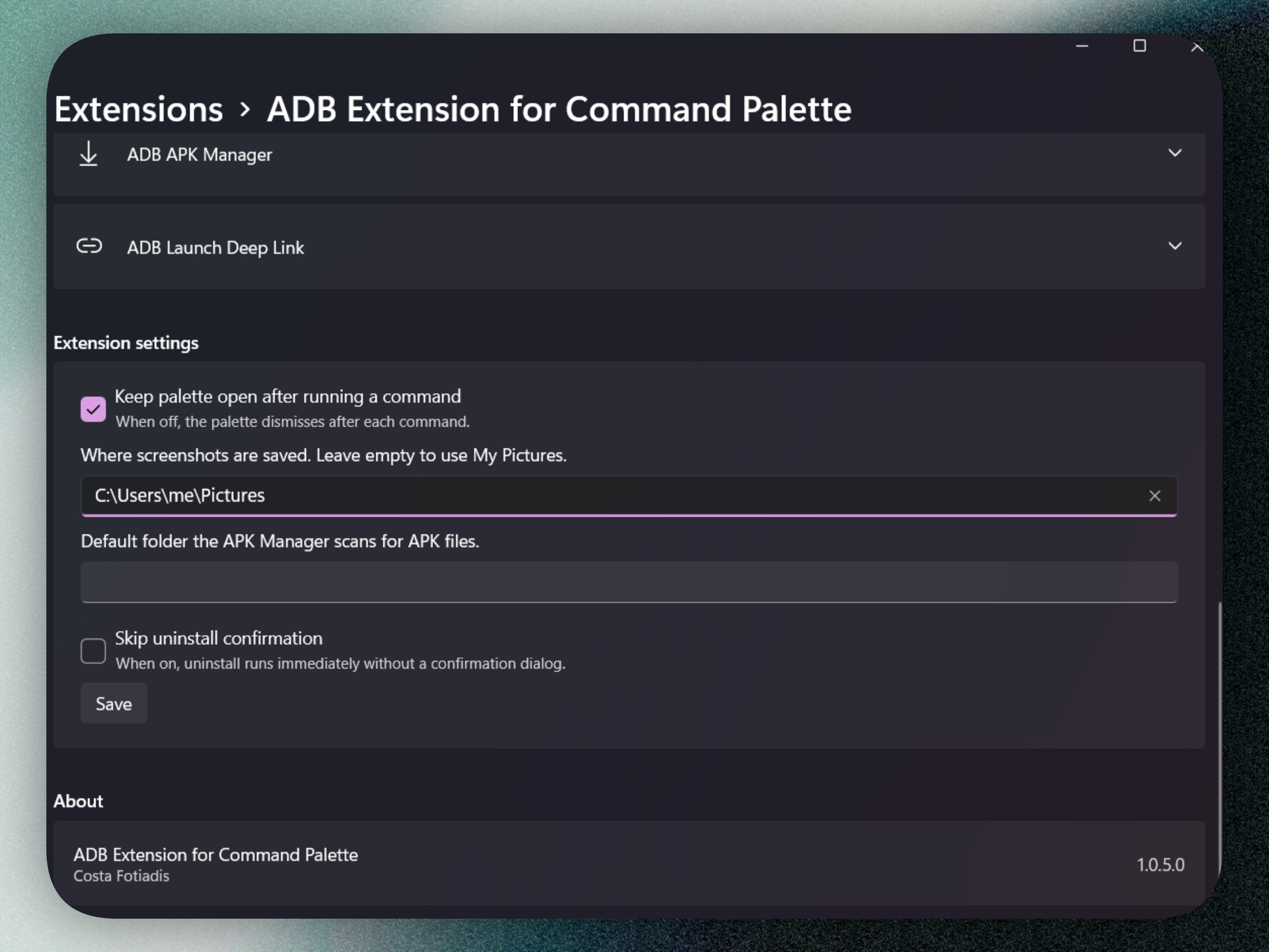 ADB Extension interface screenshot 4 of 4