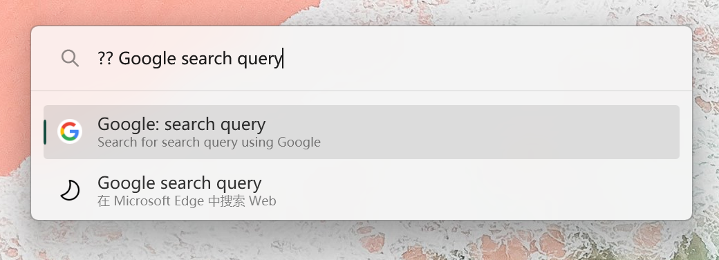 Web Search Shortcut interface screenshot 4 of 4