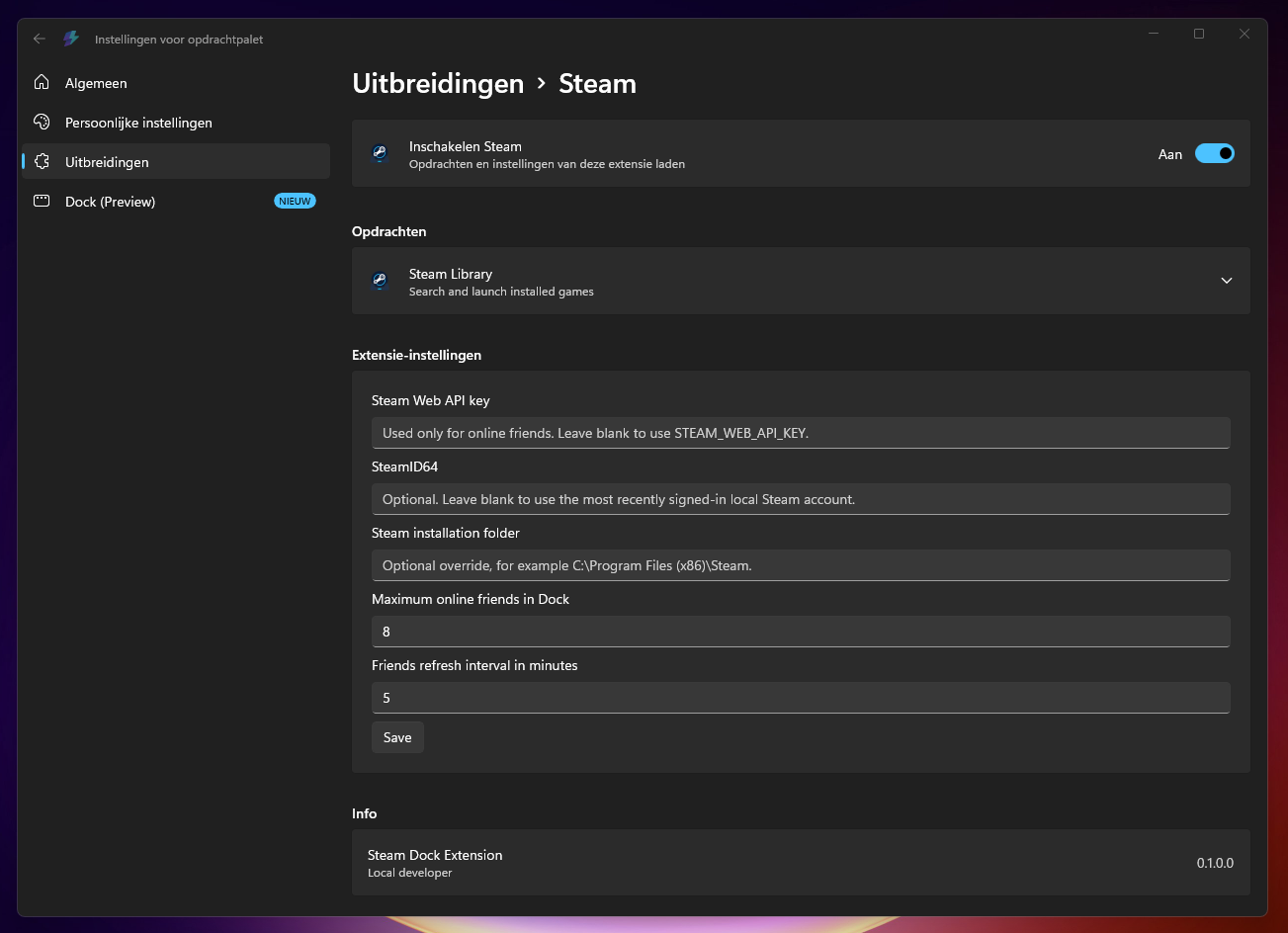 Game Library Dock interface screenshot 3 of 3