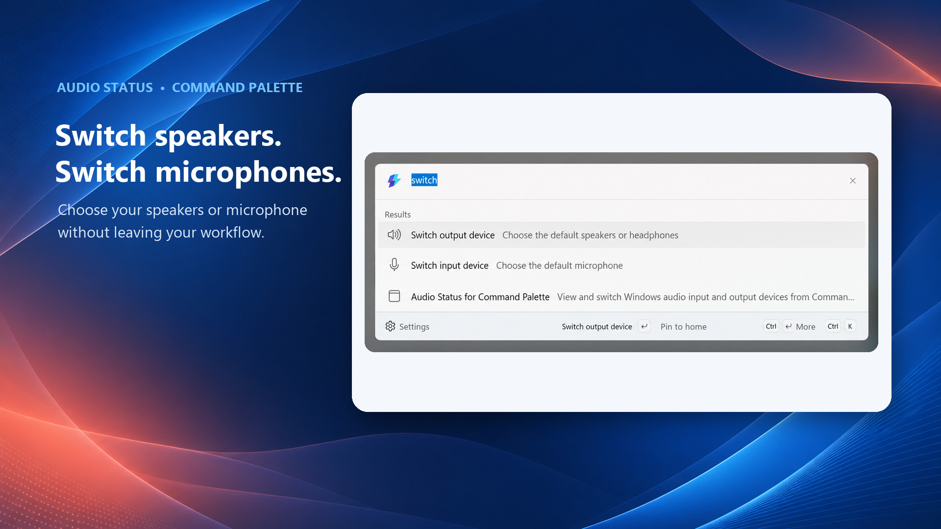 Audio Status interface screenshot 1 of 4