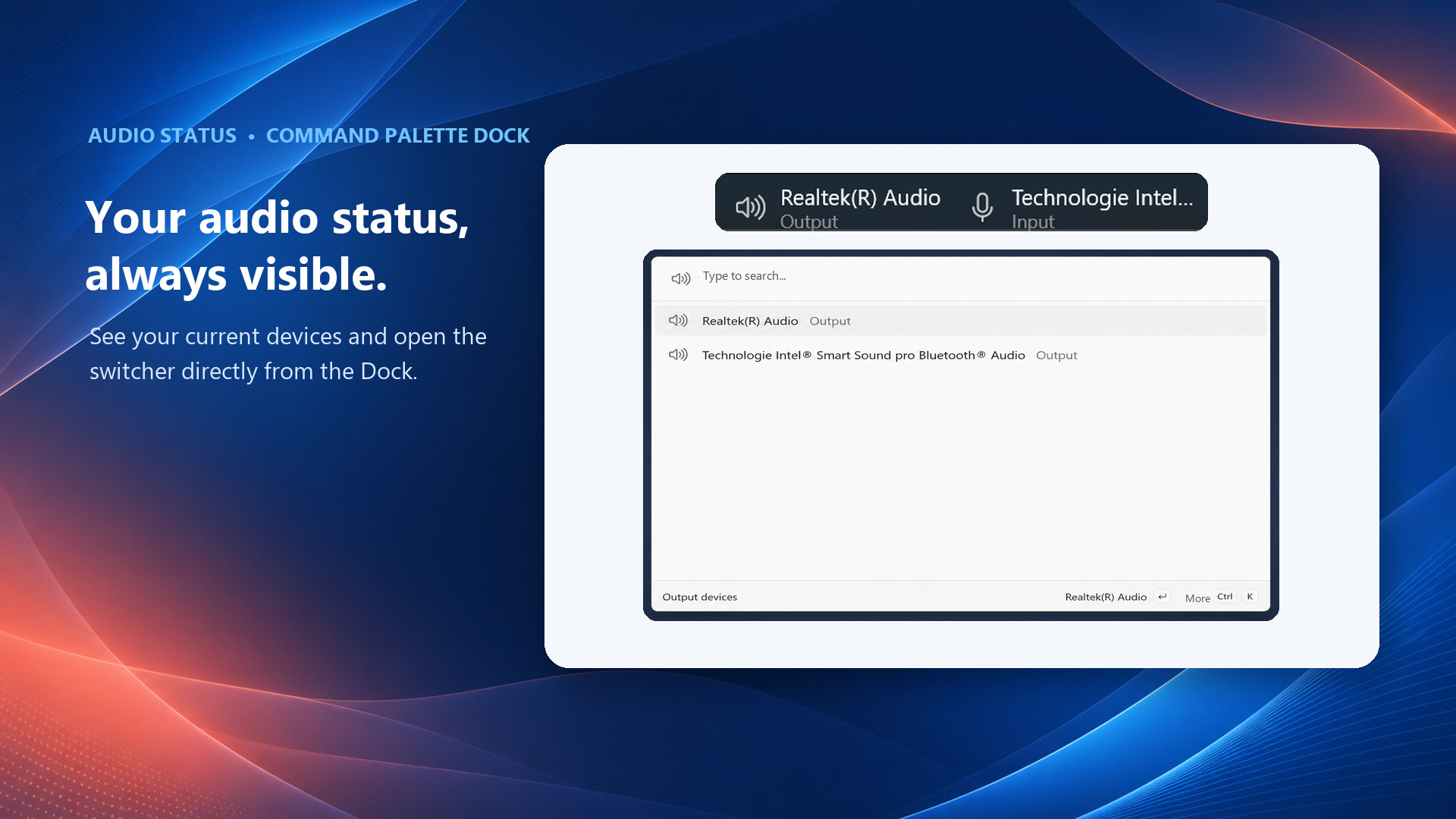 Audio Status interface screenshot 4 of 4