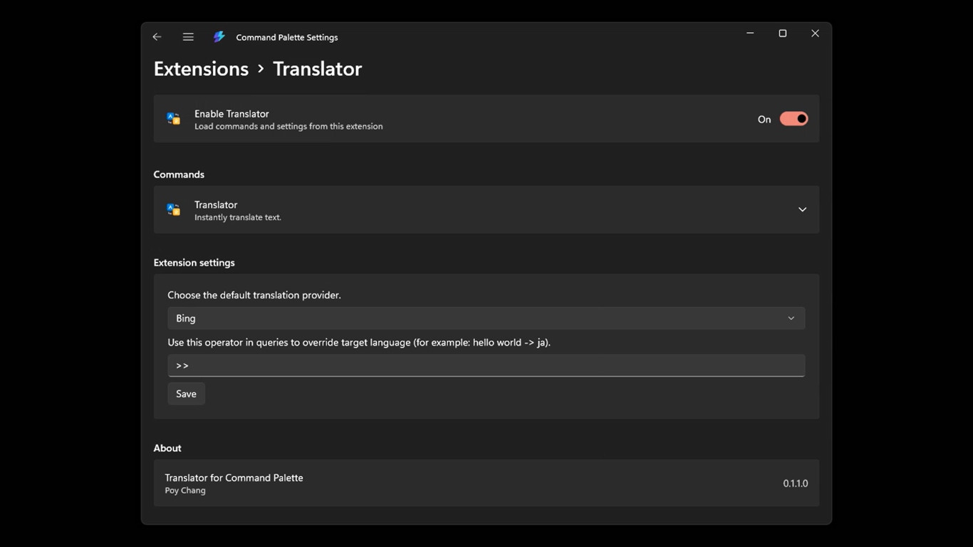 Translator interface screenshot 4 of 4