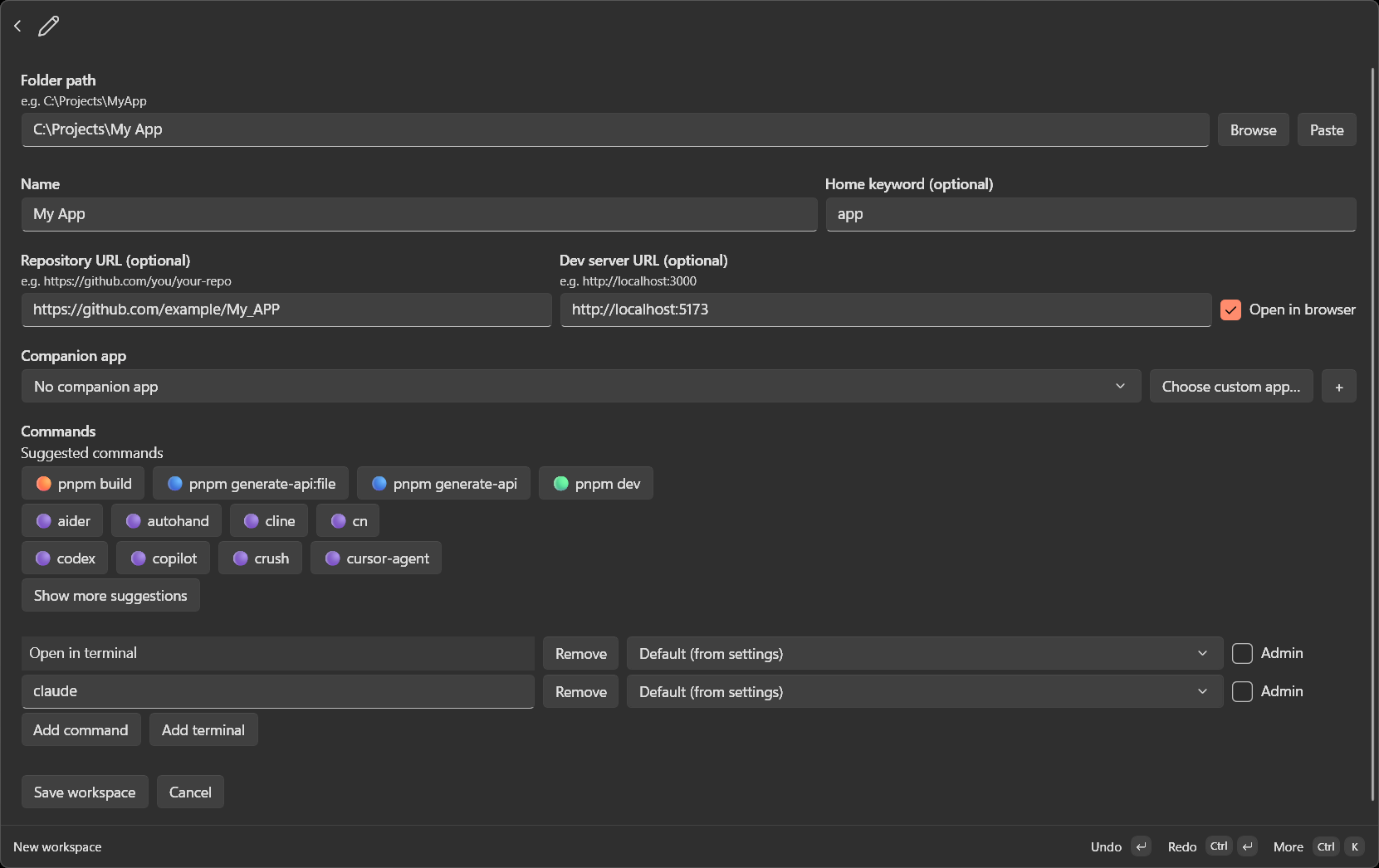 Quick Shell interface screenshot 2 of 4
