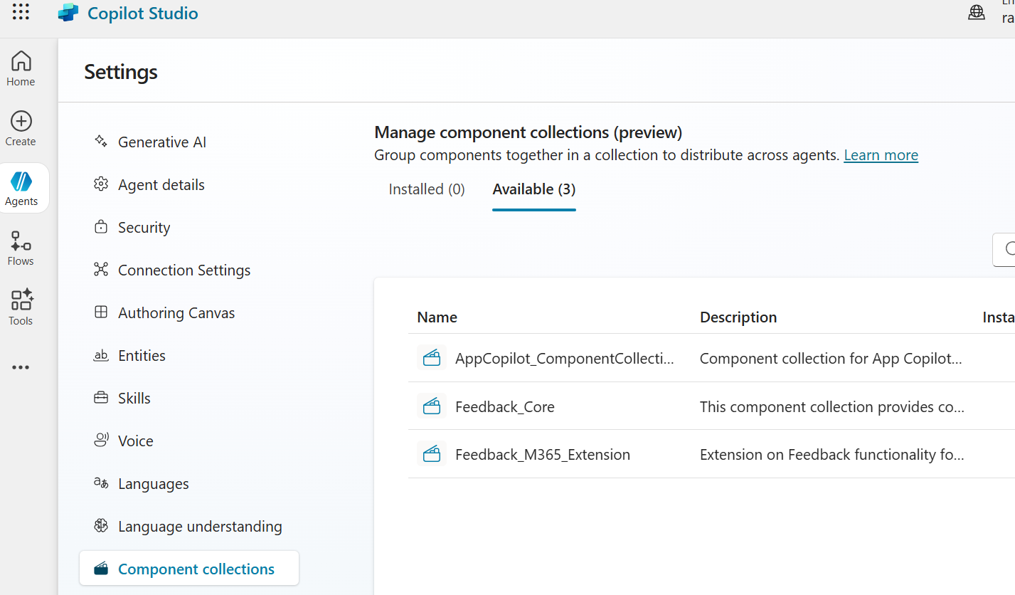 Available Components