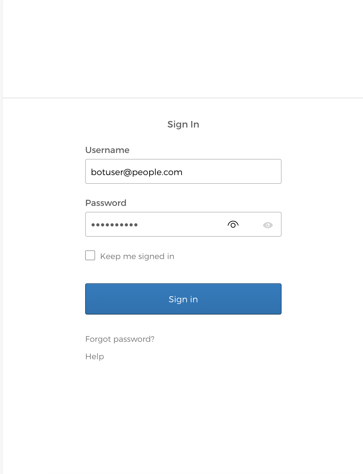 The OKTA sign-in widget