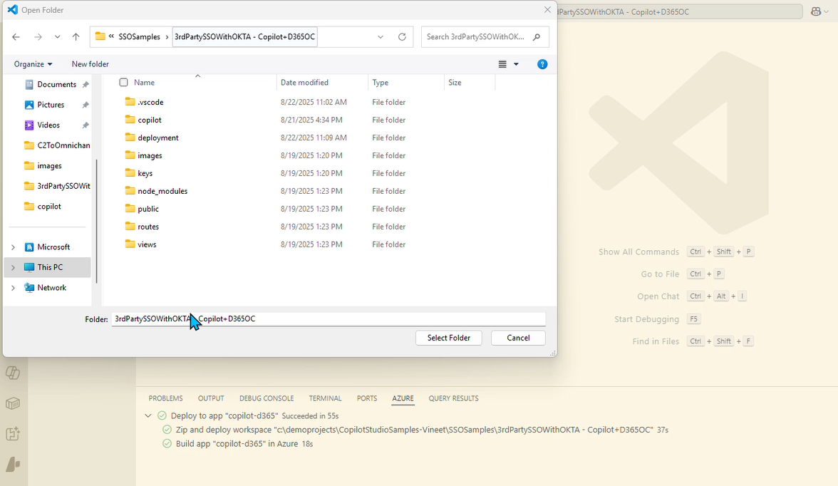 Open the project director in VS Code.