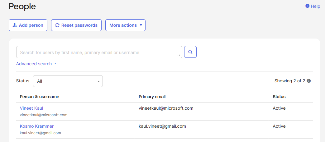 Go to `https://[Default domain]`