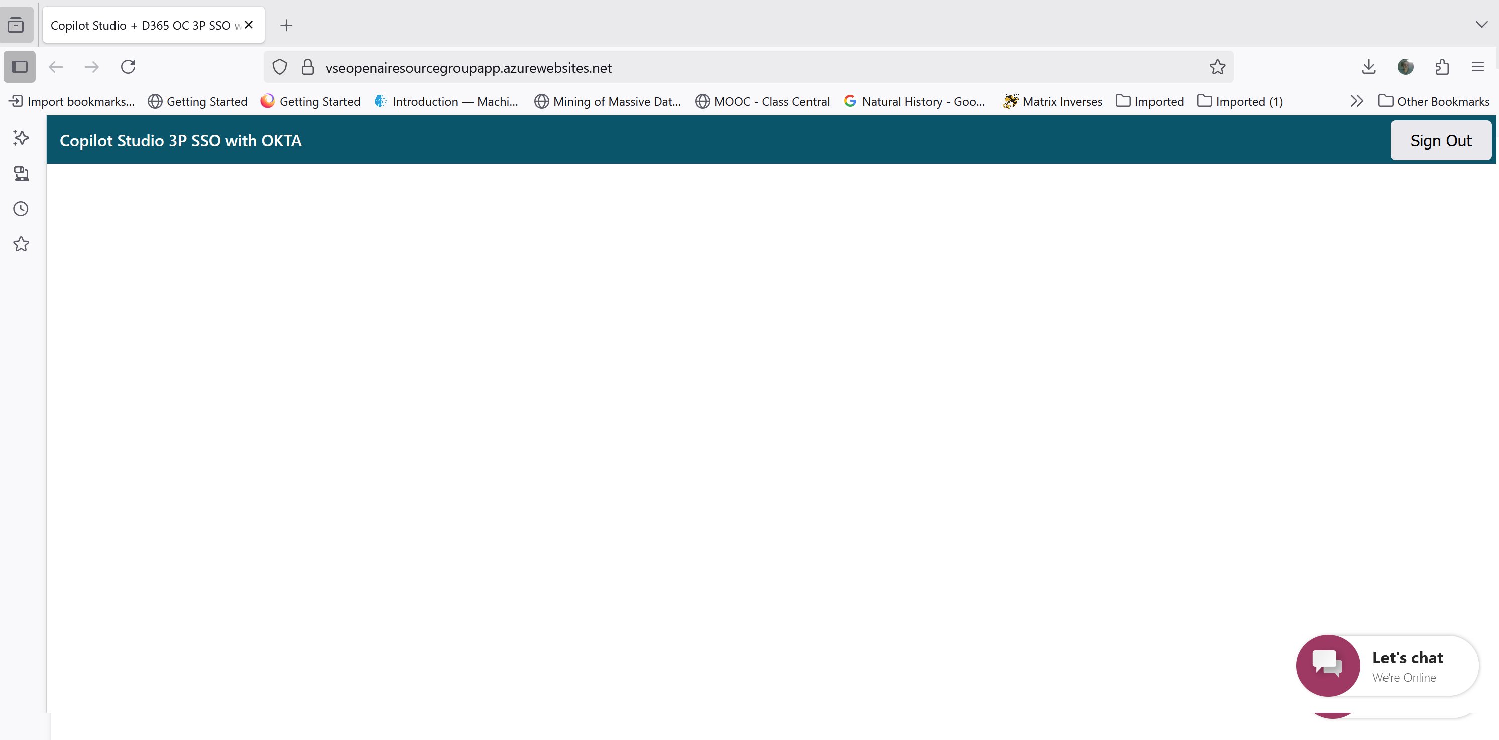 Verify login. Logout button would be visible.
