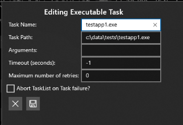 Task edit screen
