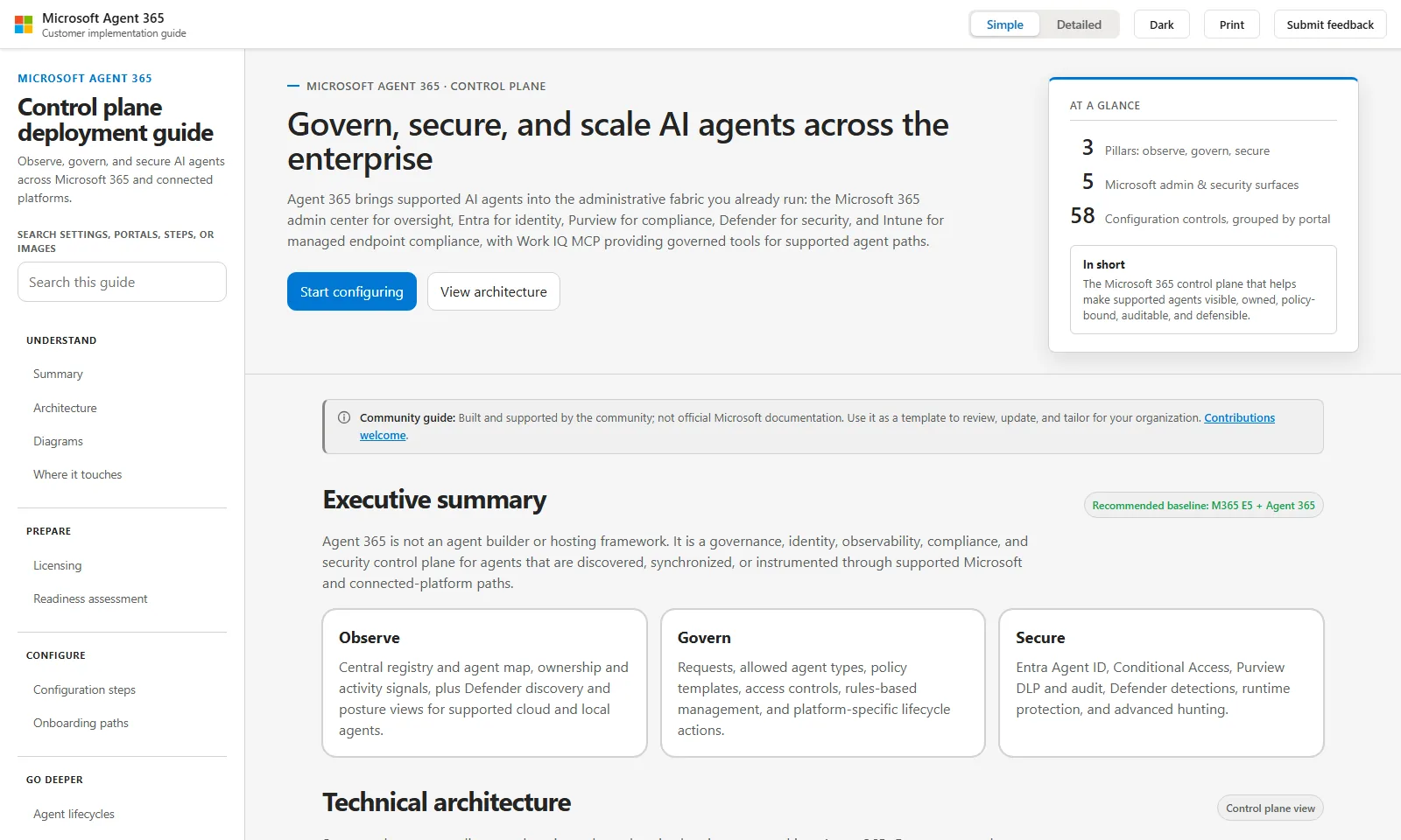 Preview of Microsoft Agent 365 Customer Implementation Guide