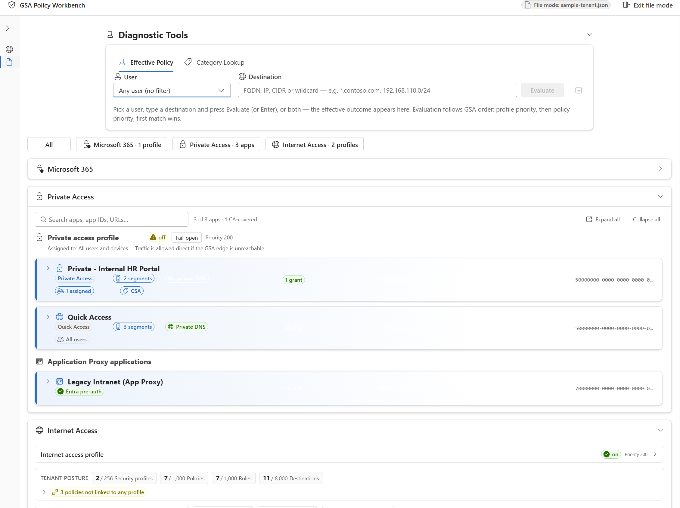 GSA Policy Workbench Tool Overview page