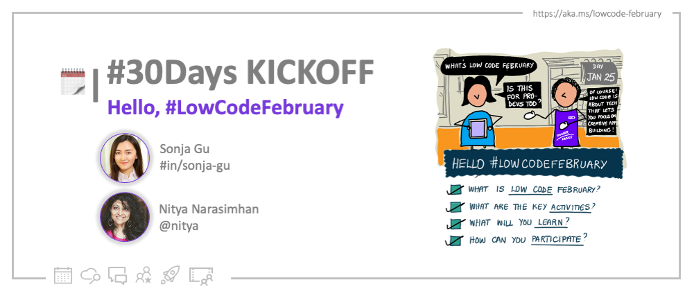 #30DaysOfLowCode Kickoff Banner