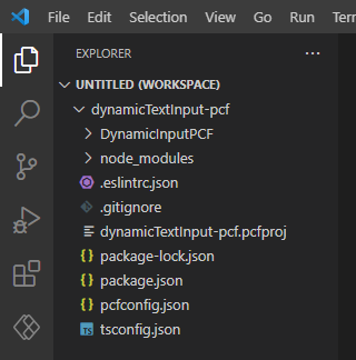 An image showing the code component VS Code project structure