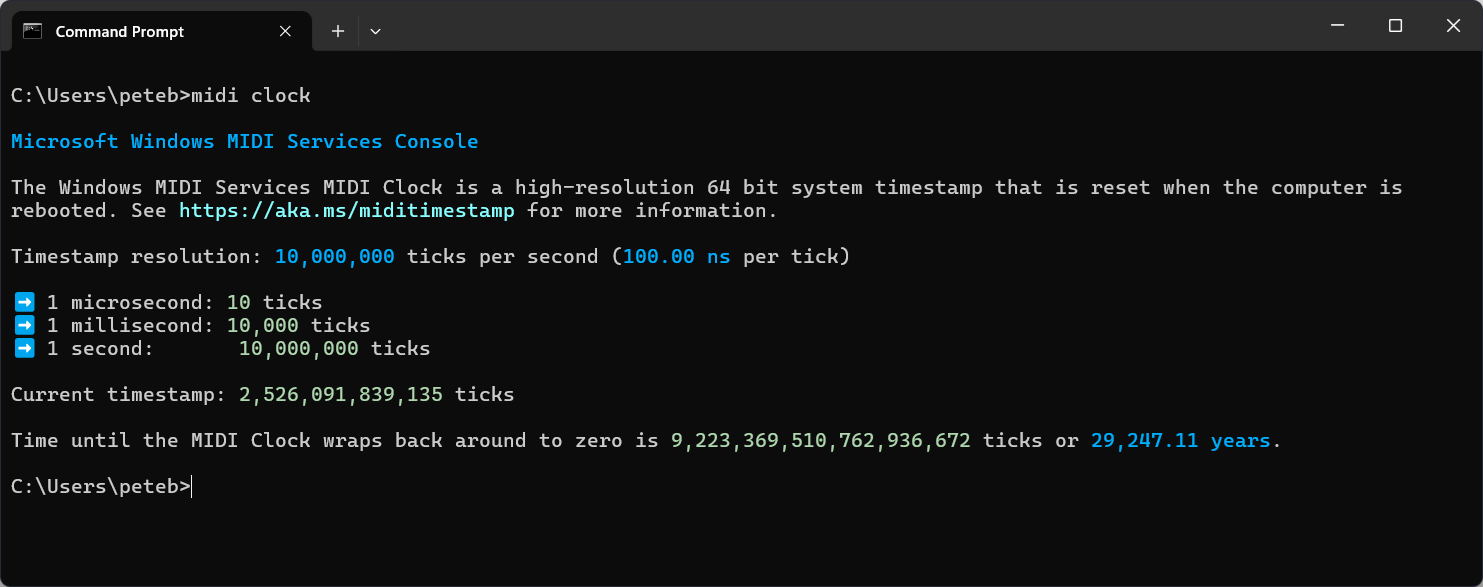 MIDI Clock Command