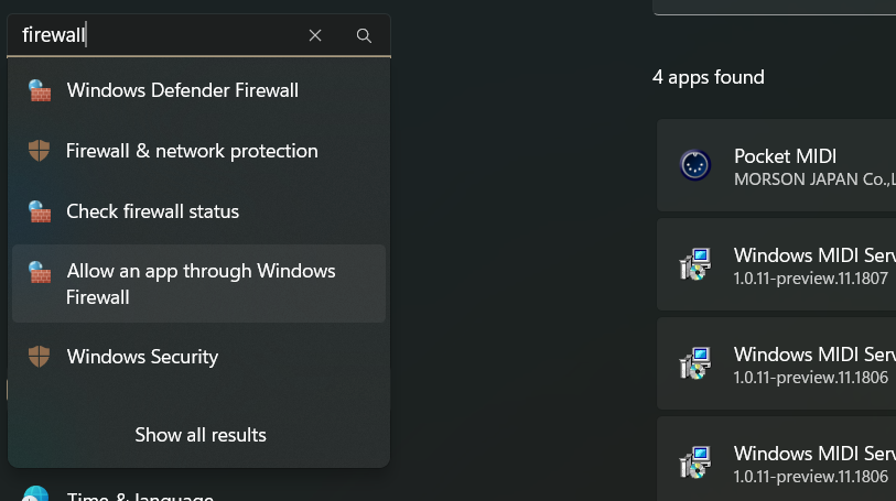 Allow an app through the firewall