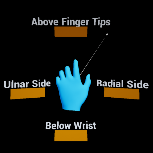 Zones of the hand constraint