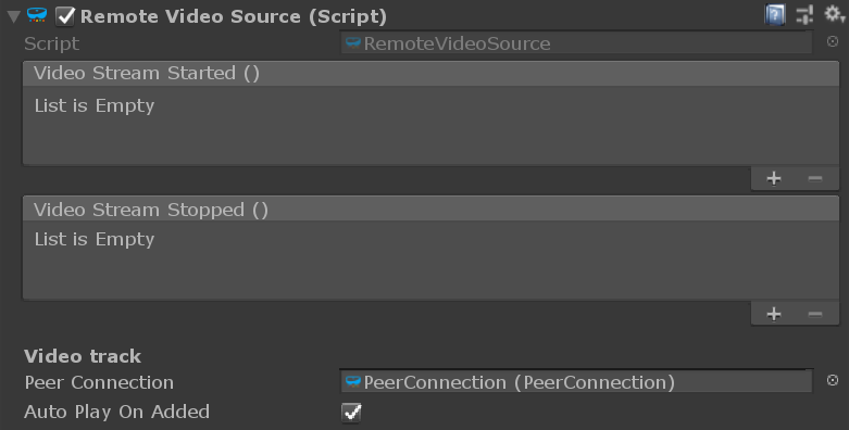 The VideoReceiver Unity component