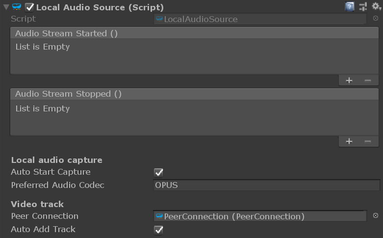 The LocalAudioSource Unity component