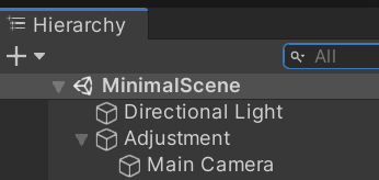 Adjustment node as camera parent