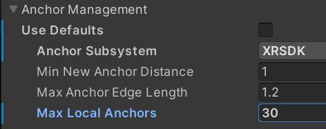 The anchor management section of the context