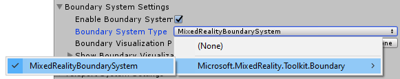 Select the Boundary System Implementation