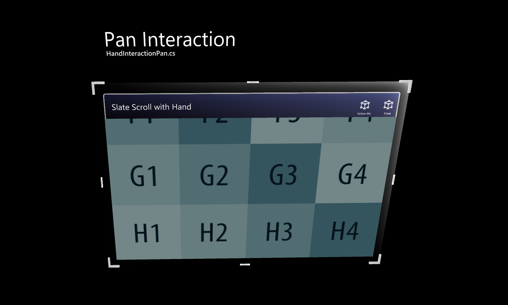 Hand Interaction Examples