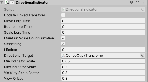 Directional Indicator properties