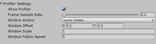 Diagnostics Profiler Settings