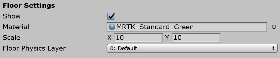 Boundary Visualization Floor Settings