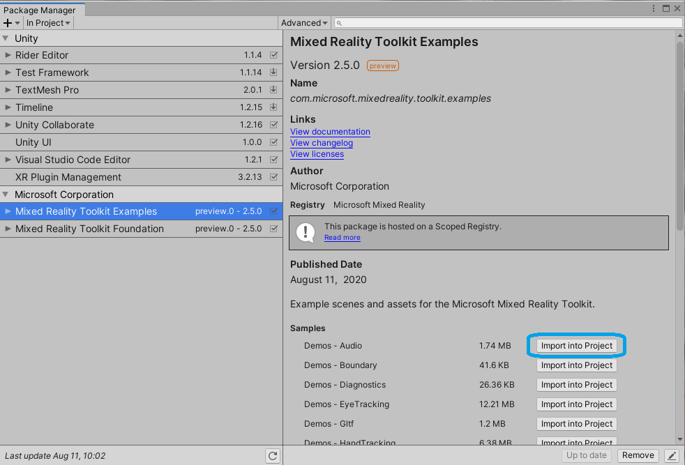 Importing samples