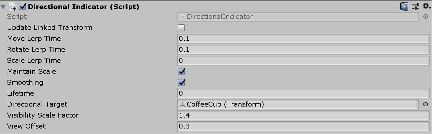 Directional Indicator properties