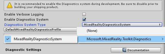 Select the Diagnostics System Implementation