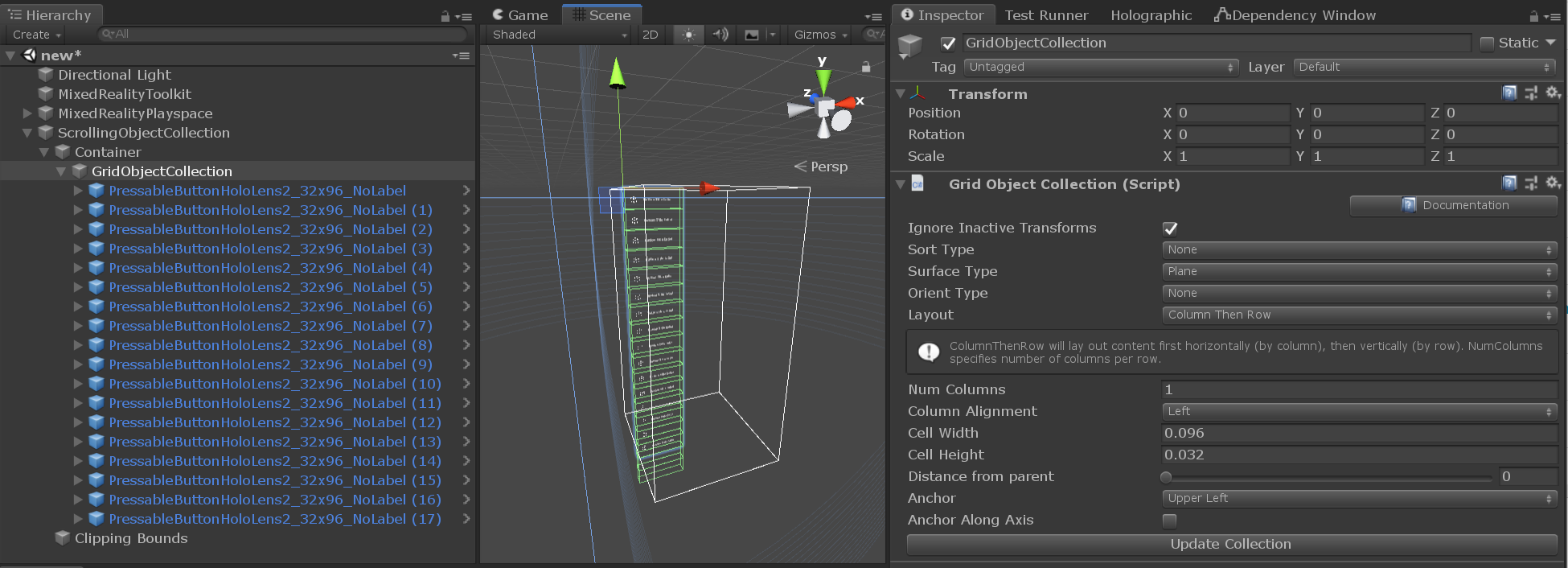 Grid layout