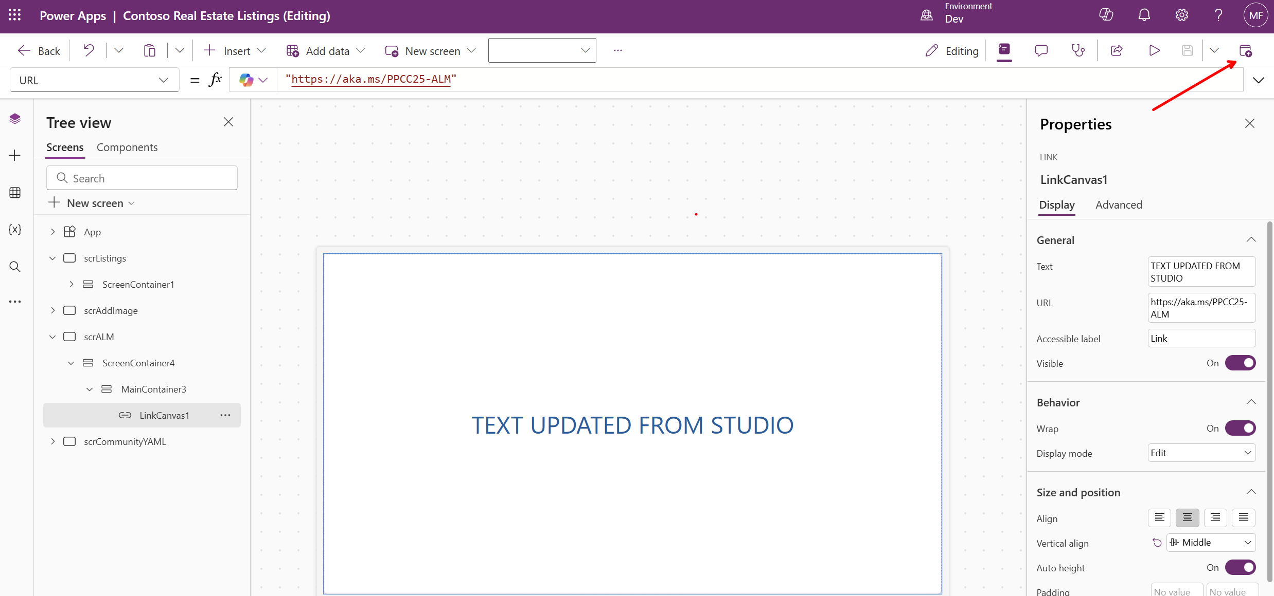 canvas updated from studio