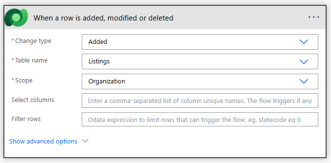 Configure Flow Trigger